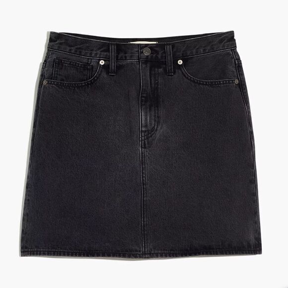 Madewell Denim Mini Skirt Rigid Denim High Waist - Picture 2 of 10